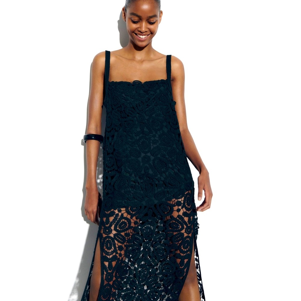 ZARA Macramè Knit Dress